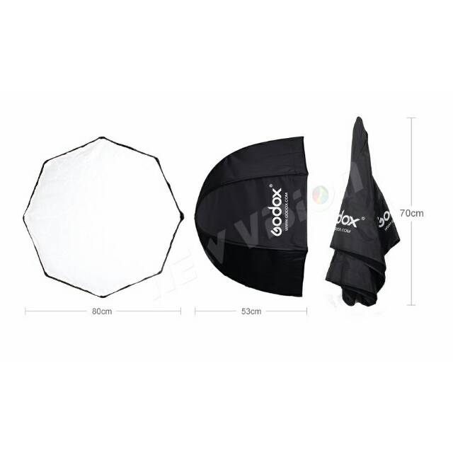 Godox Payung Softbox Reflektor Octagon 80cm untuk Flash Speedlight Perlengkapan Studio Foto