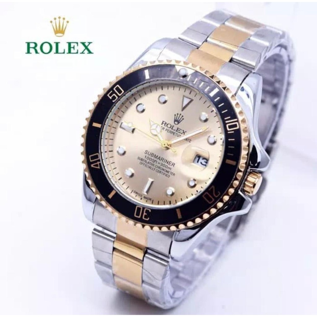 PA JAM TANGAN PRIA ROLEX SUBMARINER DATE SPORT TANGGAL  IMPOR  MURAH STAINLESS STEEL RX015