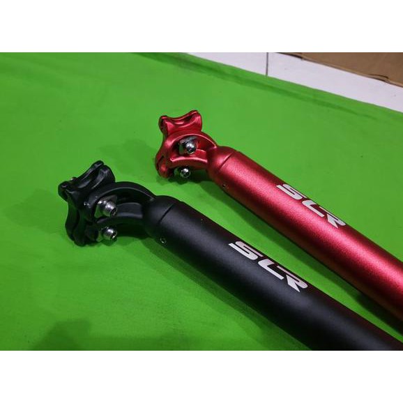 SEATPOST ALLOY SLR 31.6 MM X 400 MM BLACK RED MERAH HITAM 40 CM 31.6mm sepeda mtb roadbike balap road bike