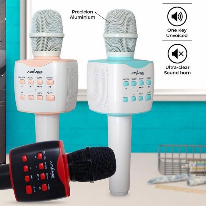Advance Microphone Speaker Bluetooth Mic Karaoke AMS-18 AMS18