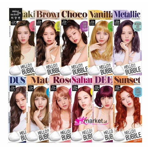 Mise En Scene Hello Bubble x BLACKPINK Dye Hair Coloring 16 Colors