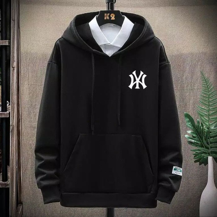 Switer Sweater Hoodie NEW ERA YORK Jumper Bahan Fleece Pria Hodie Hudie SEE BUY PAY