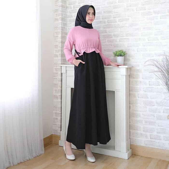 FRILLA DRESS / DRESS WANITA KEKINIAN/GAMIS MUSLIM WANITA TERBARU/BAJU WANITA TERLARIS/KEKINIAN