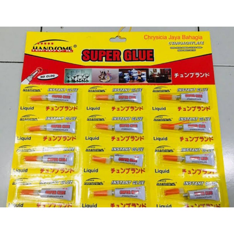 LEM POWER GLUE HANDSOME ISI 12 PCS