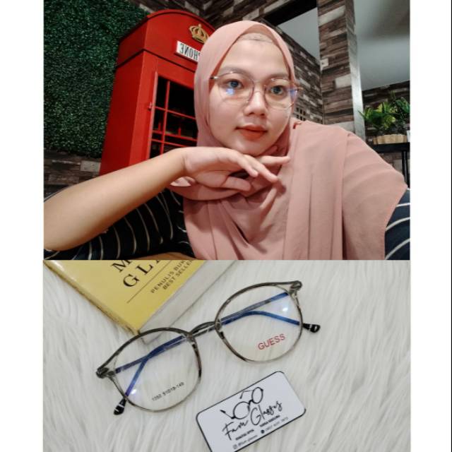 Frame Kacamata Guess Terbaru + Paket Pasang Lensa Minus +Antiradiasi Blueray +Photocromic Murah