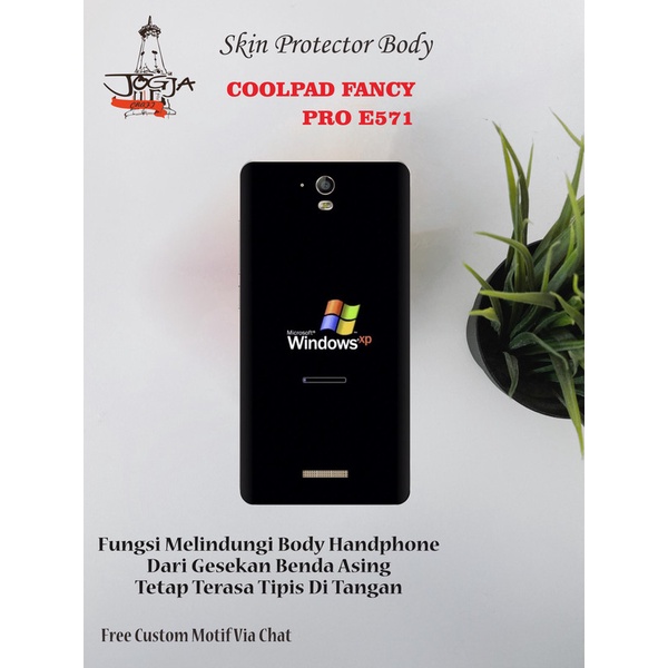 Dapat 2pcs Garskin HP Coolpad Fancy PRO E571 Motif wind - Free Custom Via Motif