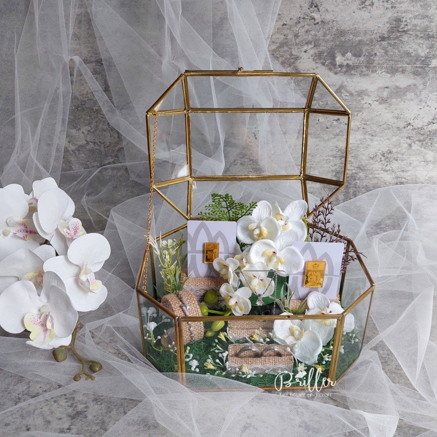 Box Mahar Pernikahan (Logam Mulia, Perhiasan, Cincin Nikah) - Salome - Polos