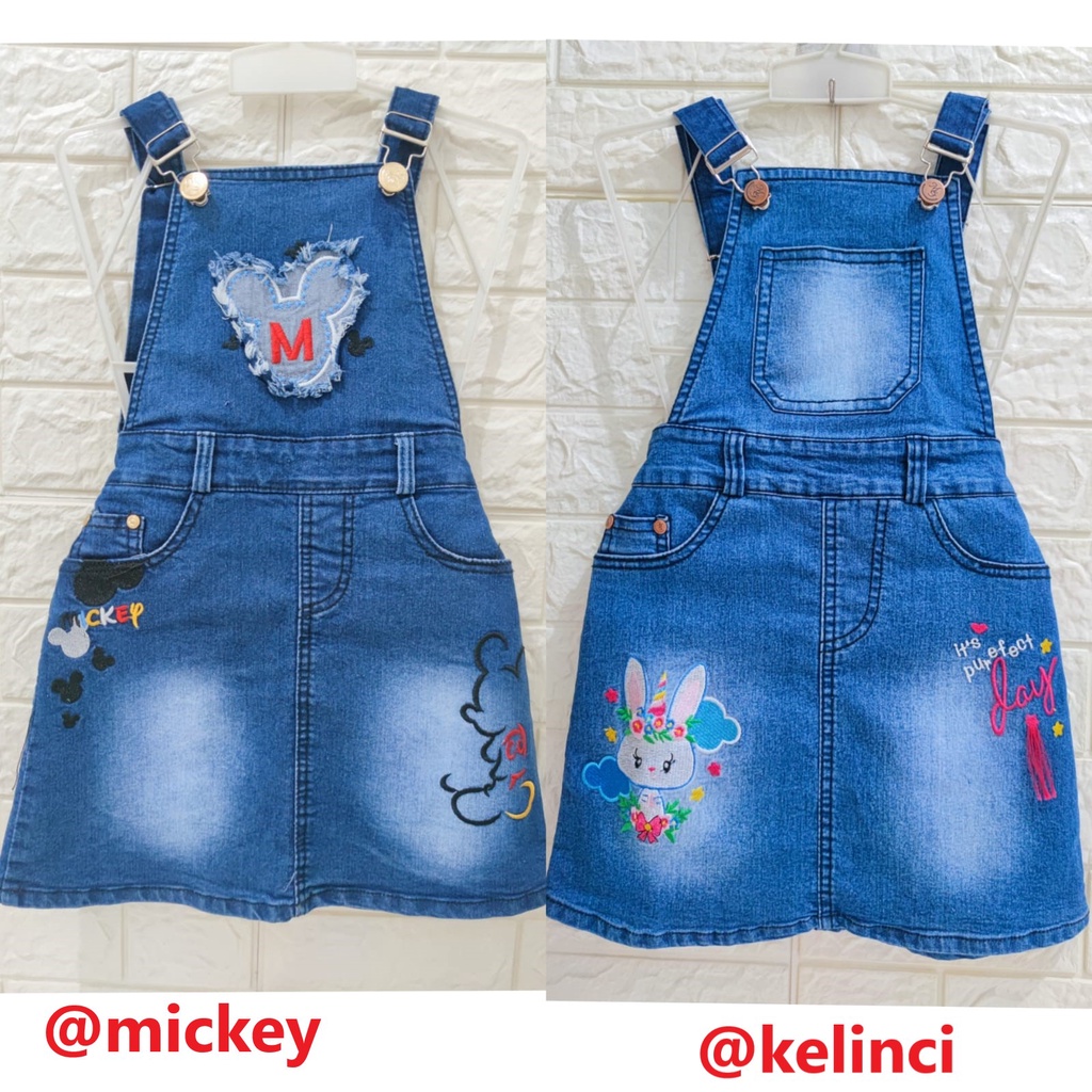 overall rok pendek jeans anak perempuan 0- 9th/ rok kodok jeans anak perempuan/ wearpack/ jumpsuit