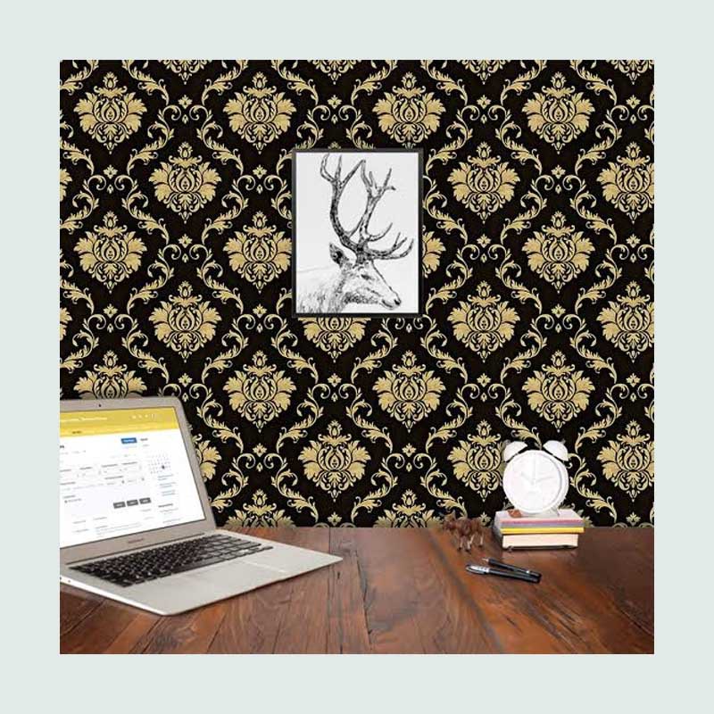 (PROMO) Gudang 10 Meter Wallpaper Dinding Motif Batik Elegan / Walpaper Stiker Dinding Bahan PVC Premium (SUDAH ADA LEM)