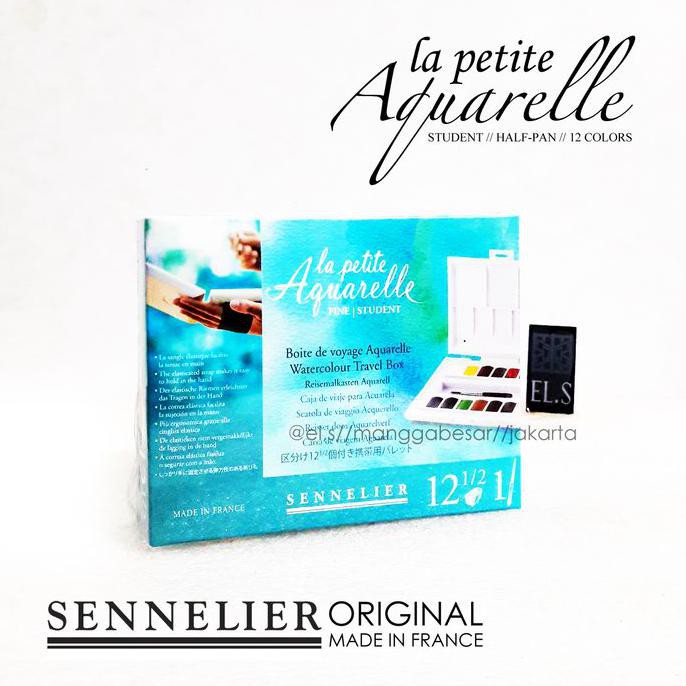 

Promo! Sennelier La Petite Aquarelle 12 Warna Half Pan ( Cat Air ) Murah