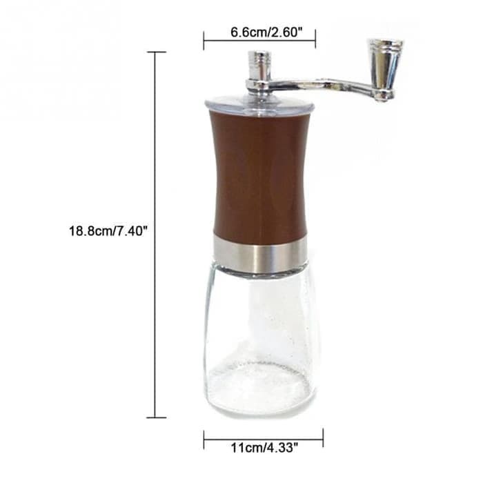 Penggiling Biji Kopi Manual ( Kaca ) / Manual Hand Grinder Coffee