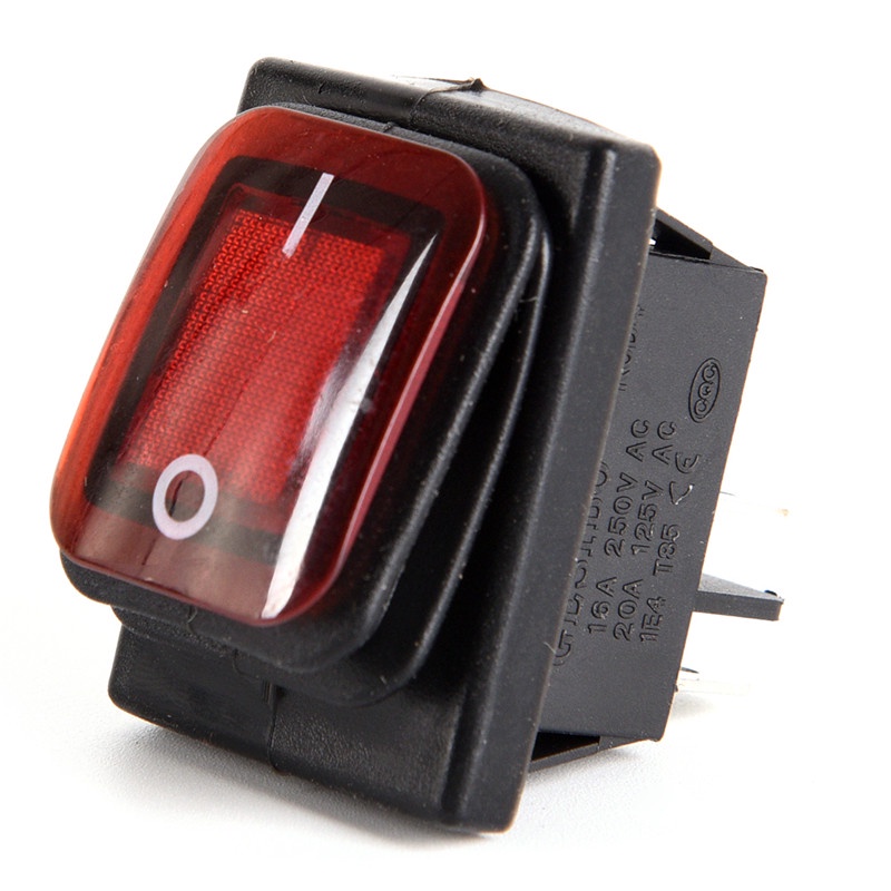 （✔✔❤Rocker Toggle Switch On-off 4 Pin 12V Anti Air Dengan Lampu LED Untuk Mobil / Perahu