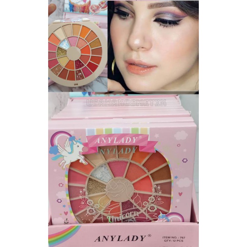 PROMO EYESHADOW PALETTE SWEET UNICORN ANYLADY 27 WARNA NO.767