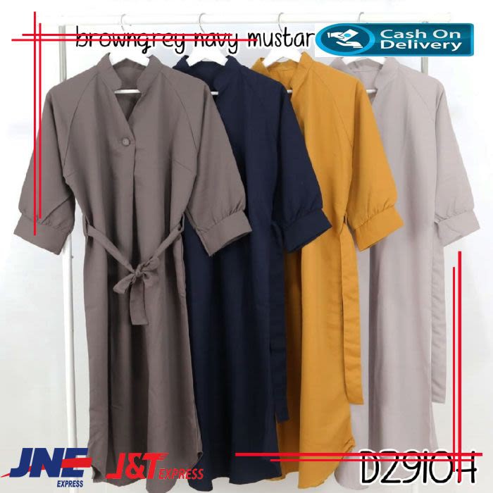 dress polos panjang dres polos panjang fashion wanita korea BM500