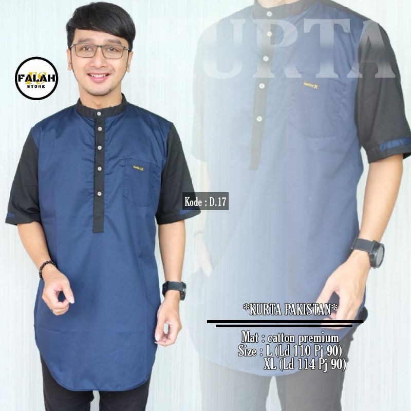 Koko Kurta Pakistan lengan Pendek