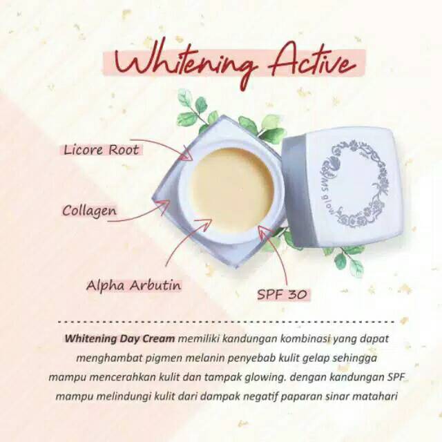 MS GLOW WHITENING DAY CREAM / CREAM PAGI MS GLOW / KRIM PAGI MS GLOW