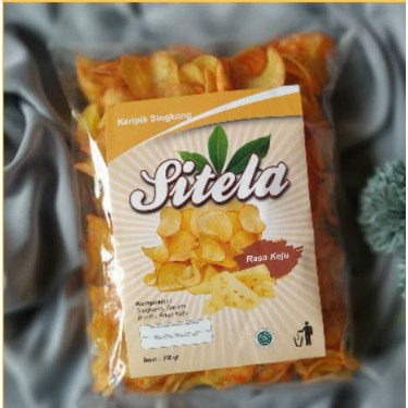 KERIPIK SINGKONG SITELA RASA KEJU / KERIPIK / SNACK / MAKANAN RINGAN / KERIPIK KEJU / 250 GRAM