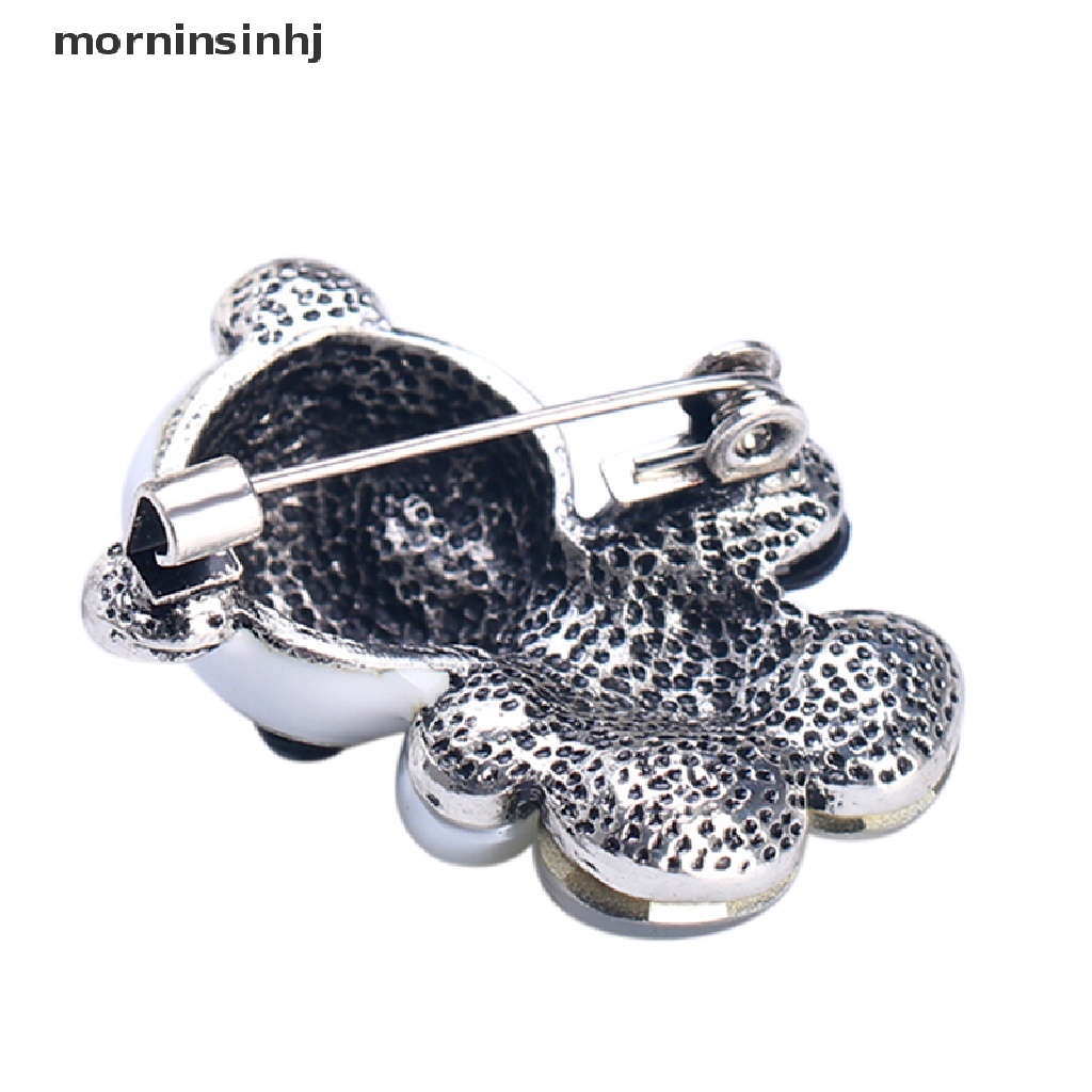 Mornin Bros Pin Enamel Desain Panda Hias Kristal Untuk Aksesoris Pernikahan