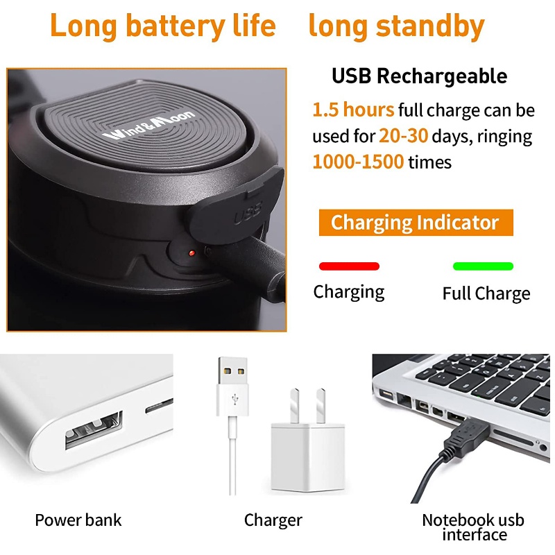 Bel Sepeda Elektrik Anti Maling Dengan Port Charger USB