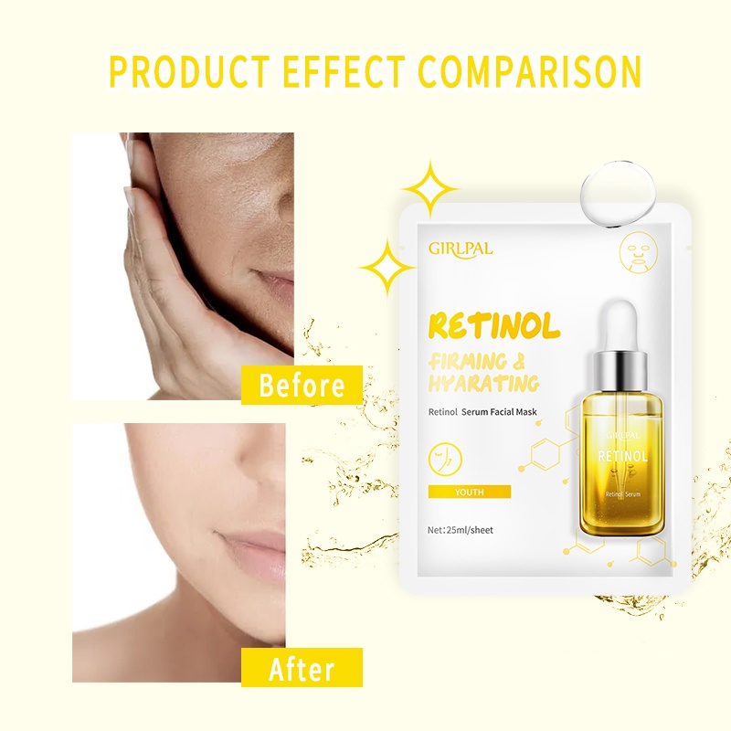 (COD) GIRLPAL -  Retinol Serum Face Sheet Mask Youth / Serum Facial Mask | Masker Wajah