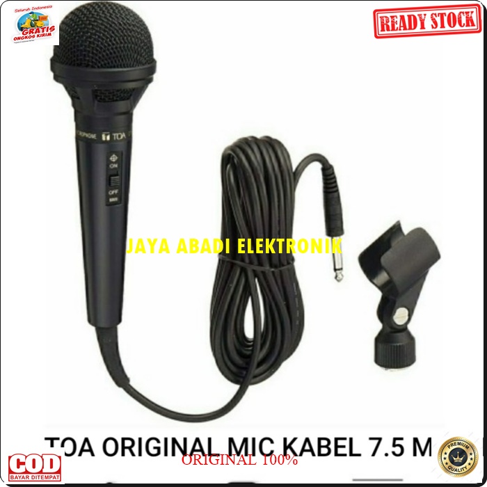 G554 TOA MIC HANDLE KABEL 7.5 METER BAHAN FULL BESI MIKROPHONE DYNAMIC KARAOKE PIDATO CERAMAH DLL VOKAL SUARA JERNIH DAN ENTENG PENGERAS SUARA PROFESIONAL TINGGAL COLOK AJA PRODUK BERKHUALITASHARGA TERJANGKAU