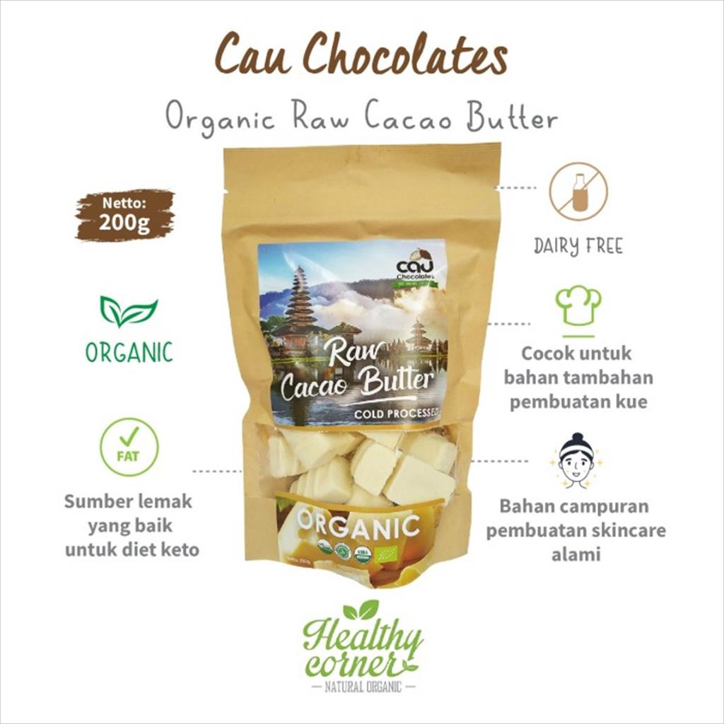 

Organic Cacao Butter Mentega Kakao 200 gr - Cau Chocolates