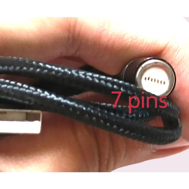 Kabel Data Charger Magnet 5A Rotasi 360 Derajat 7 Pin