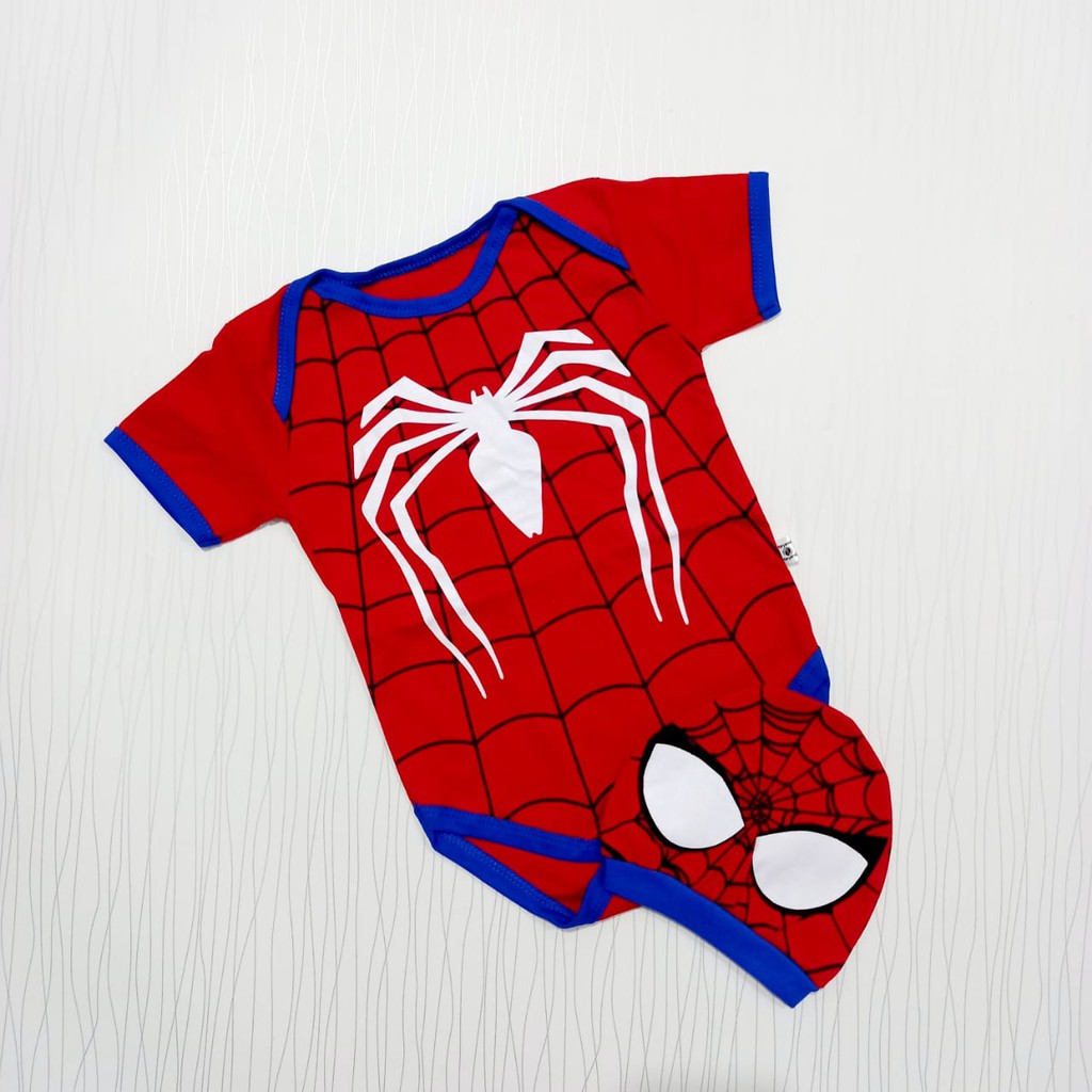 COD Jumper Bayi Spiderman Satu Set Sama Topi Baby Alicia