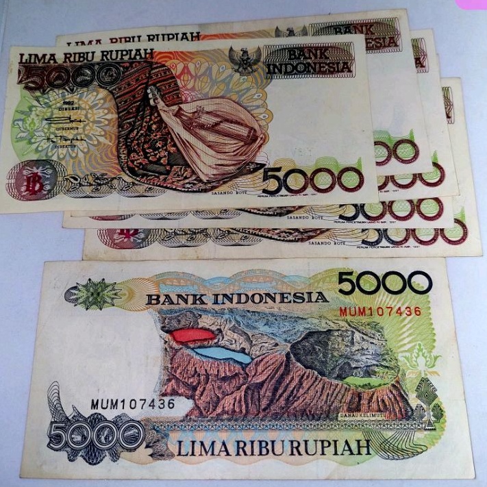 Uang Kuno 5000 Rupiah Sasando Tahun 1992 / 5rb Sasando / 5000 Bawang