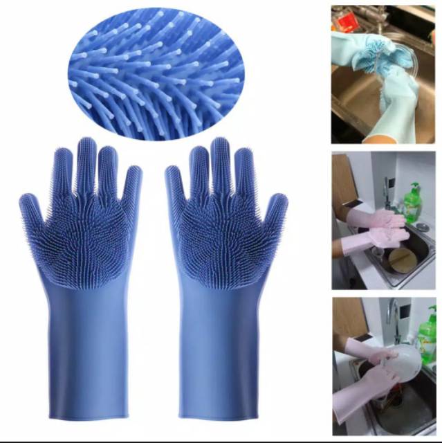 Sarung tangan silikon multifungsi Scrubber Gloves