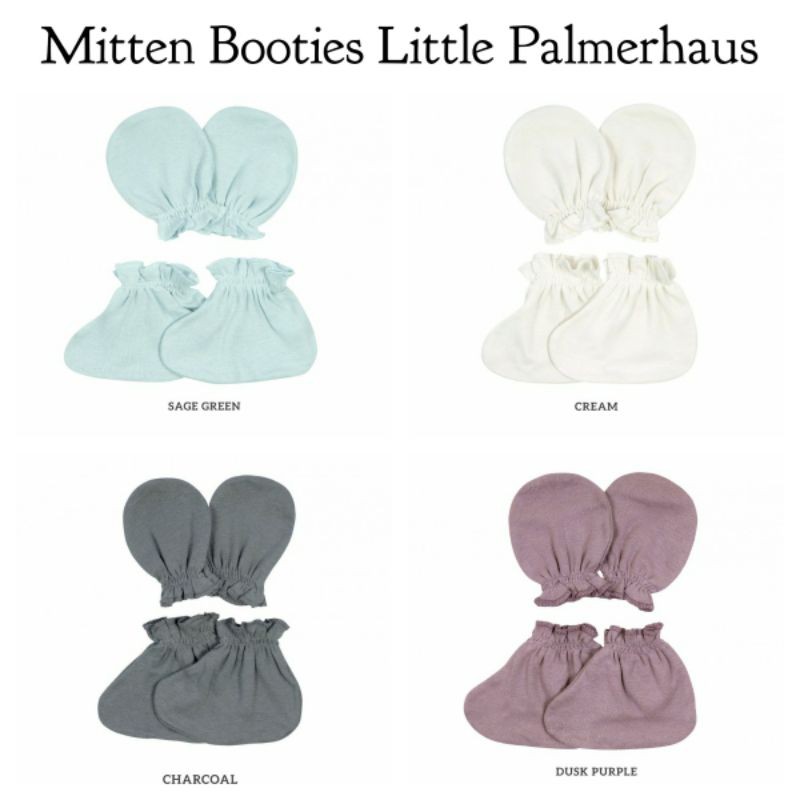 Sarung Tangan Kaki Bayi Little Palmerhaus Mitten Booties Baby Polos Warna