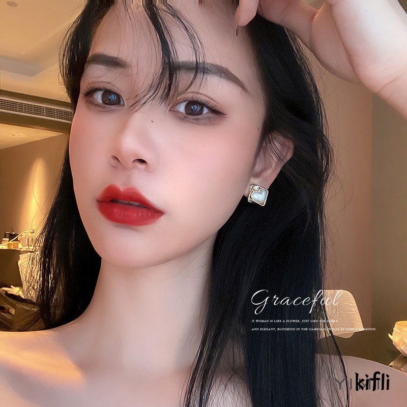 Anting Bentuk Hati,Aksen Mutiara Bahan Alloy,Gaya Korea,Untuk Wanita