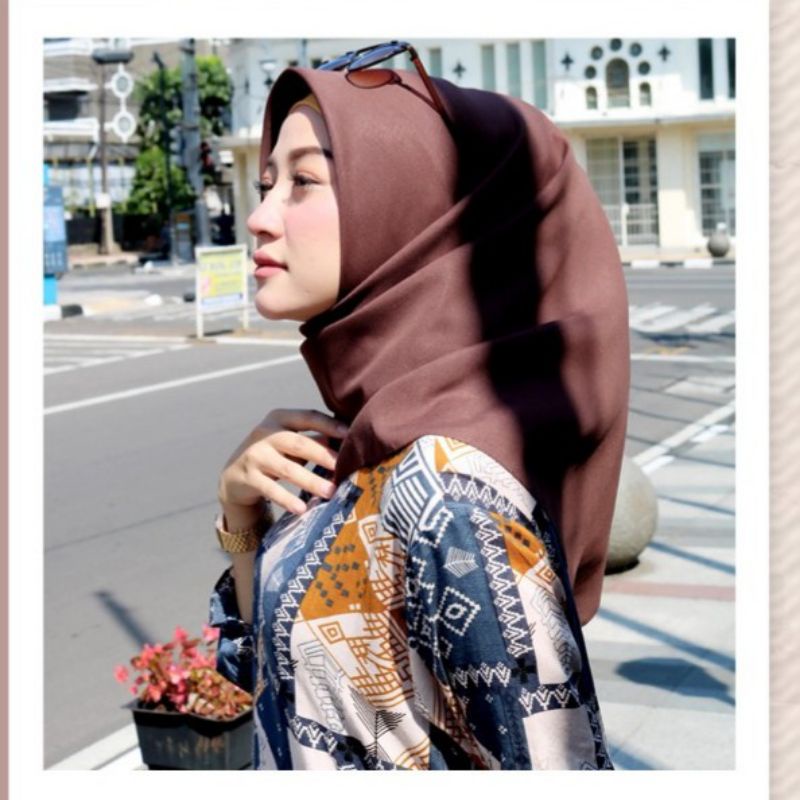 Hijab Segiempat Voal Ansania ForalScarf 110X110 CM-6