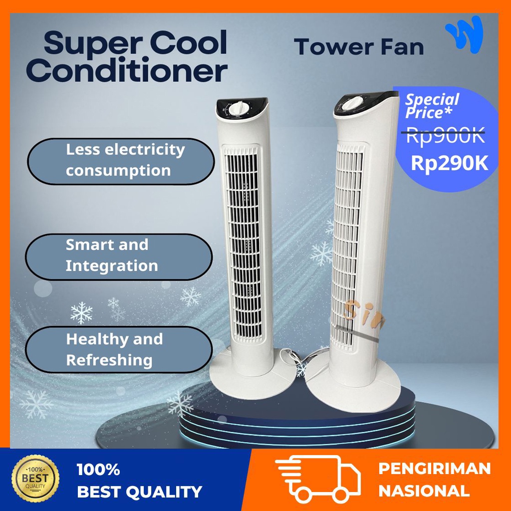 Super cool conditioner Kipas angin listrik silent no blade Kipas angin kecil 40W hemat energi rumah 