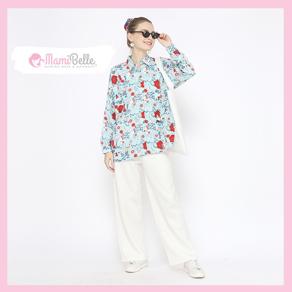 

Mamibelle Jude Blouse Hamil & Menyusui Flower Premium
