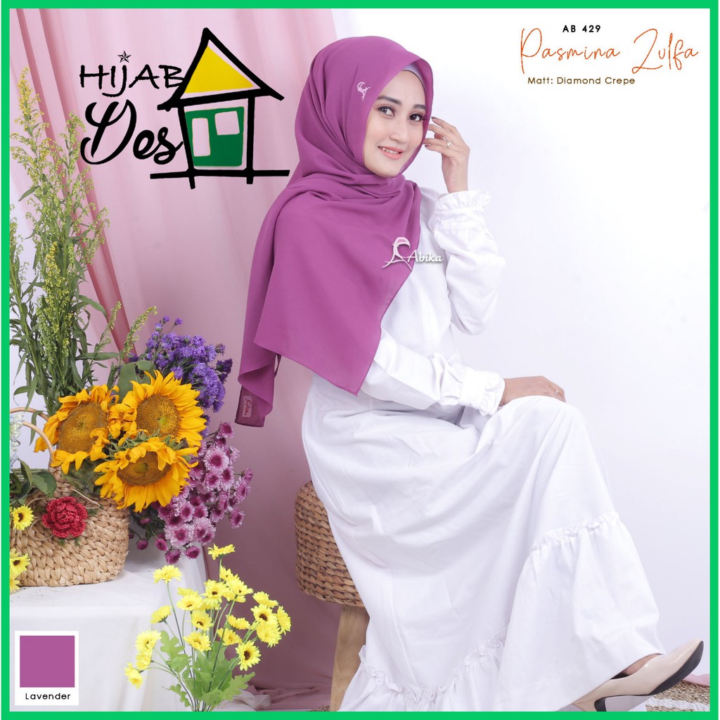 Jilbab Pashmina Diamond Crepe Tali 170 x 70 Zulfa by Abika Hijab