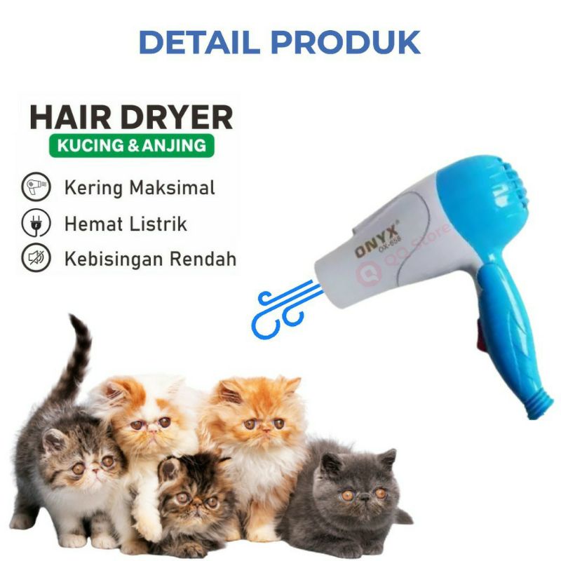 Hair dryer Kucing - Pengering Bulu Kucing  anjing - Paket Mandi Kucing murah  Paket Anjing Murah