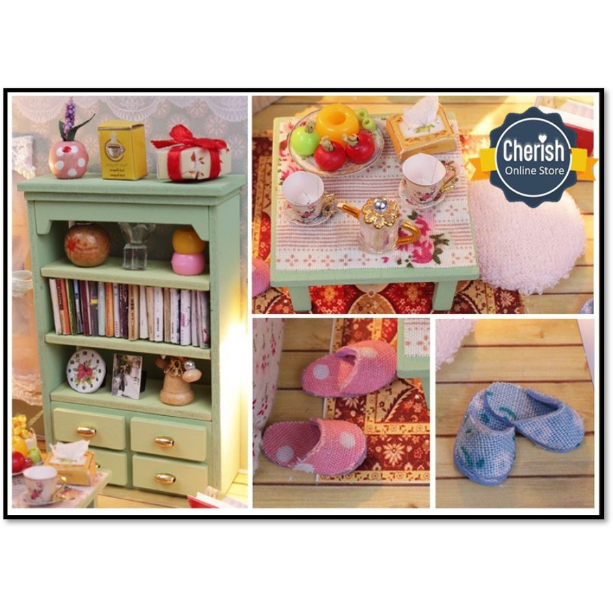 Kado Ultah Anak Perempuan - Miniature Furniture Rumah Kayu - Pajangan Interior Rumah - M012 - DIY