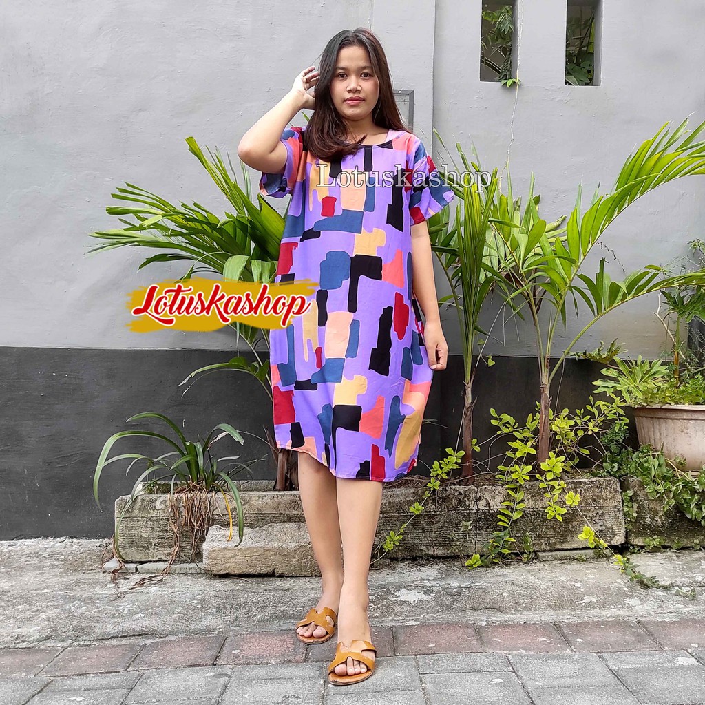 Daster Bali Daisy-Camo Lilac