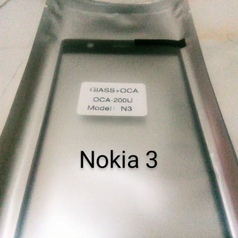 Kaca Depan Kaca LCD Nokia 3 | Nokia3 Touchscreen Glass LCD TS TC + Lem Oca Kering Original