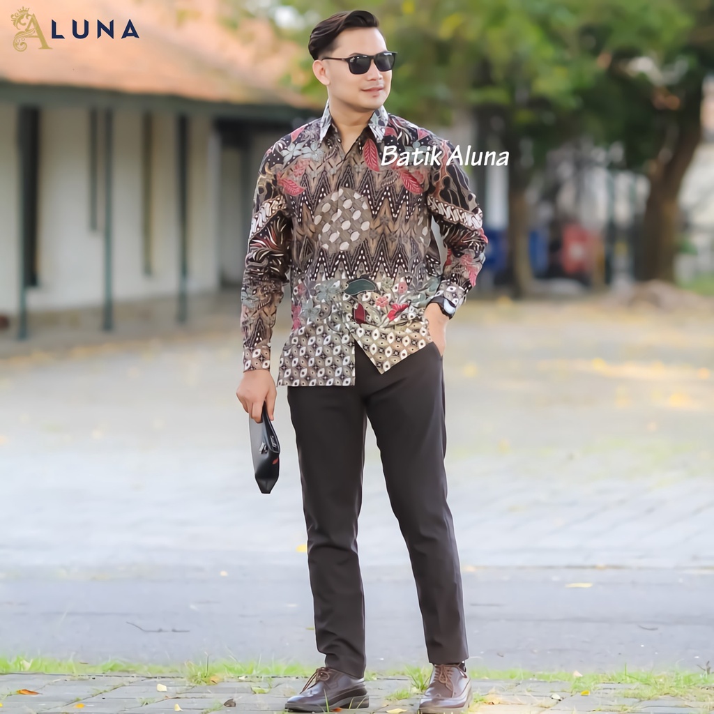 Baju Kemeja Batik Pria Cowok Lengan Panjang Regular Atasan Batik Premium Pria Cowo Prabuseno Kondangan Couple Pasangan Batik Pekalongan Anak Laki Laki Kekinian Original Modern Seragam Kantor Jumbo PCW 001