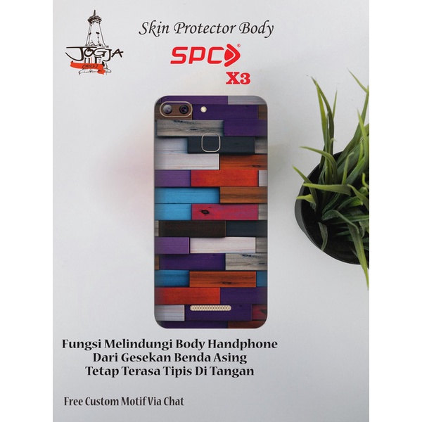 Dapat 2pcs Garskin HP SPC X3 Motif color - Free Custom Motif