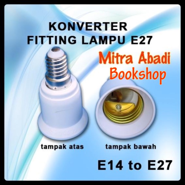 Konverter Lampu Fitting E14 to Fitting E27