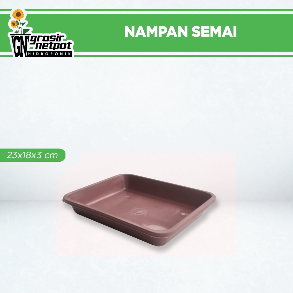 Nampan Semai Rockwool / Pembibitan Hidroponik - 23 x 18 x 3cm