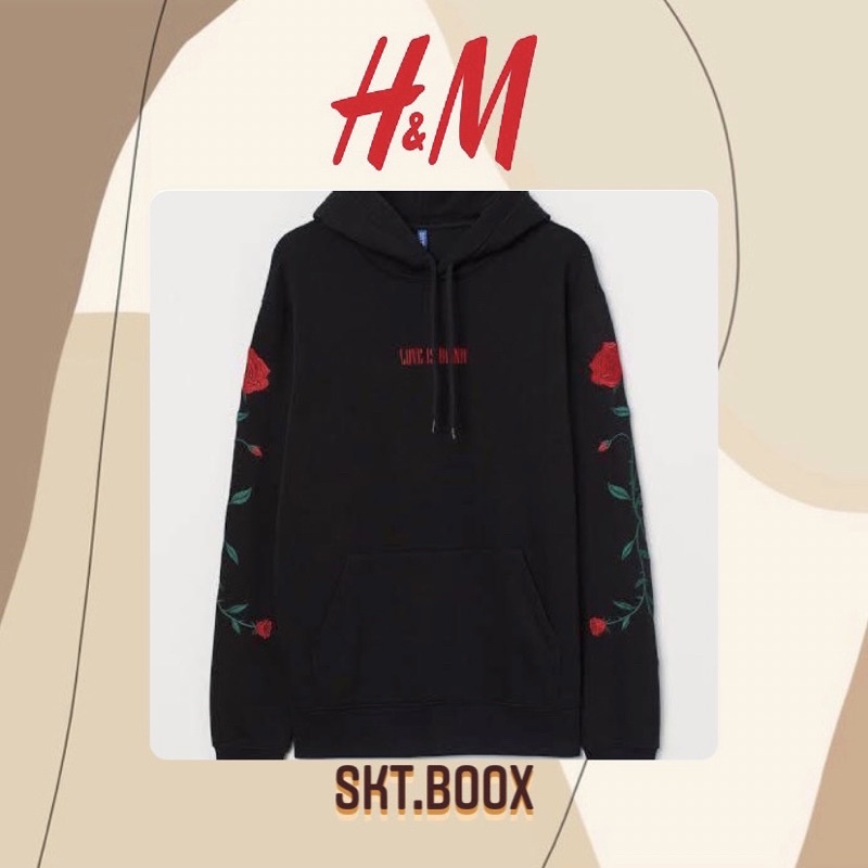 Hoodie Love Is Blind Original HnM, Promo,Flash Sale,Diskon, Gratis ongkir, Cashback,Voucher,full tag