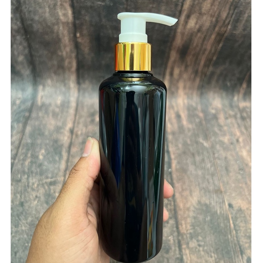 Botol Hitam 250ml / 250 ml - PUMP GOLD