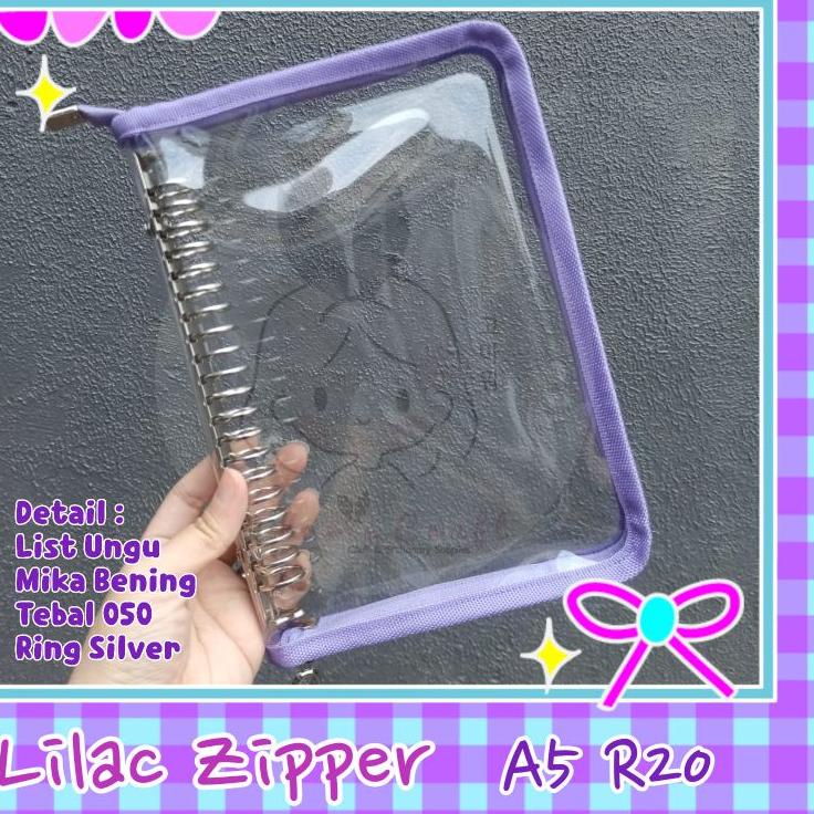 

Murah Terpopuler LC A5 R20 Binder Resleting Zipper Binder File A5 Ring 20 Binder