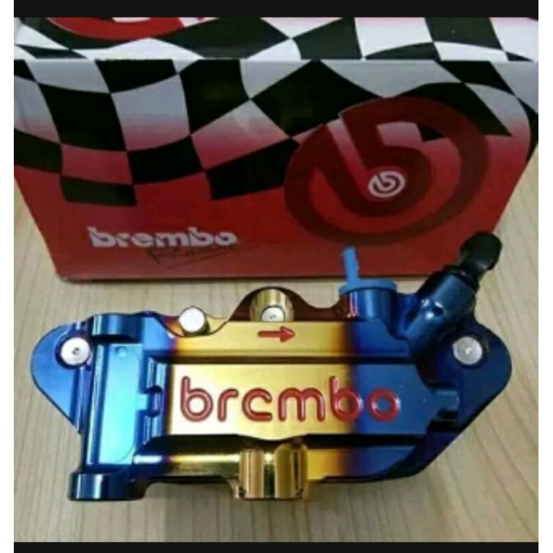 Kaliper Monoblok Rembo 4 Piston Twotone Bakar 2tone Univesal