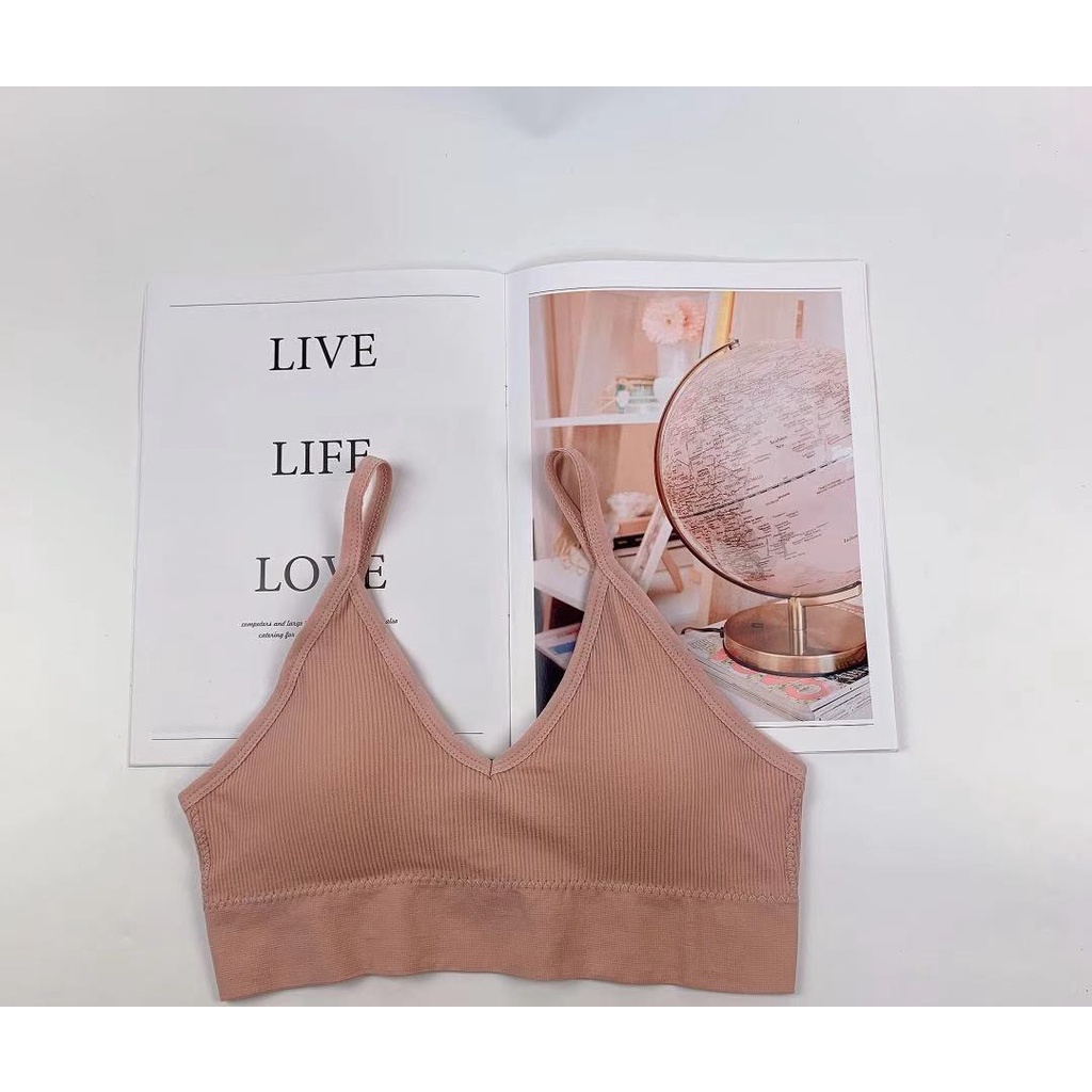 Bra Wanita Tanpa Kawat Bahan Halus bralette Push Up Elastis Sexy Busa BH32