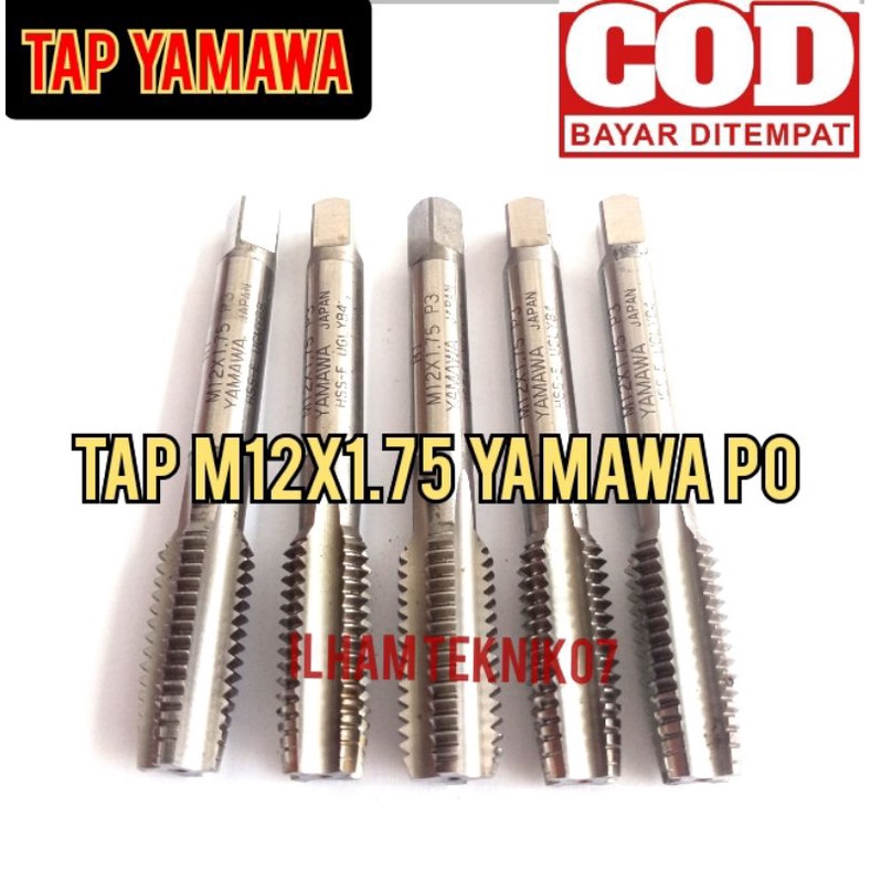 handtap tap baut 17 tap m12x1.75 Yamawa tap sekali jadi tap baut Drat 17